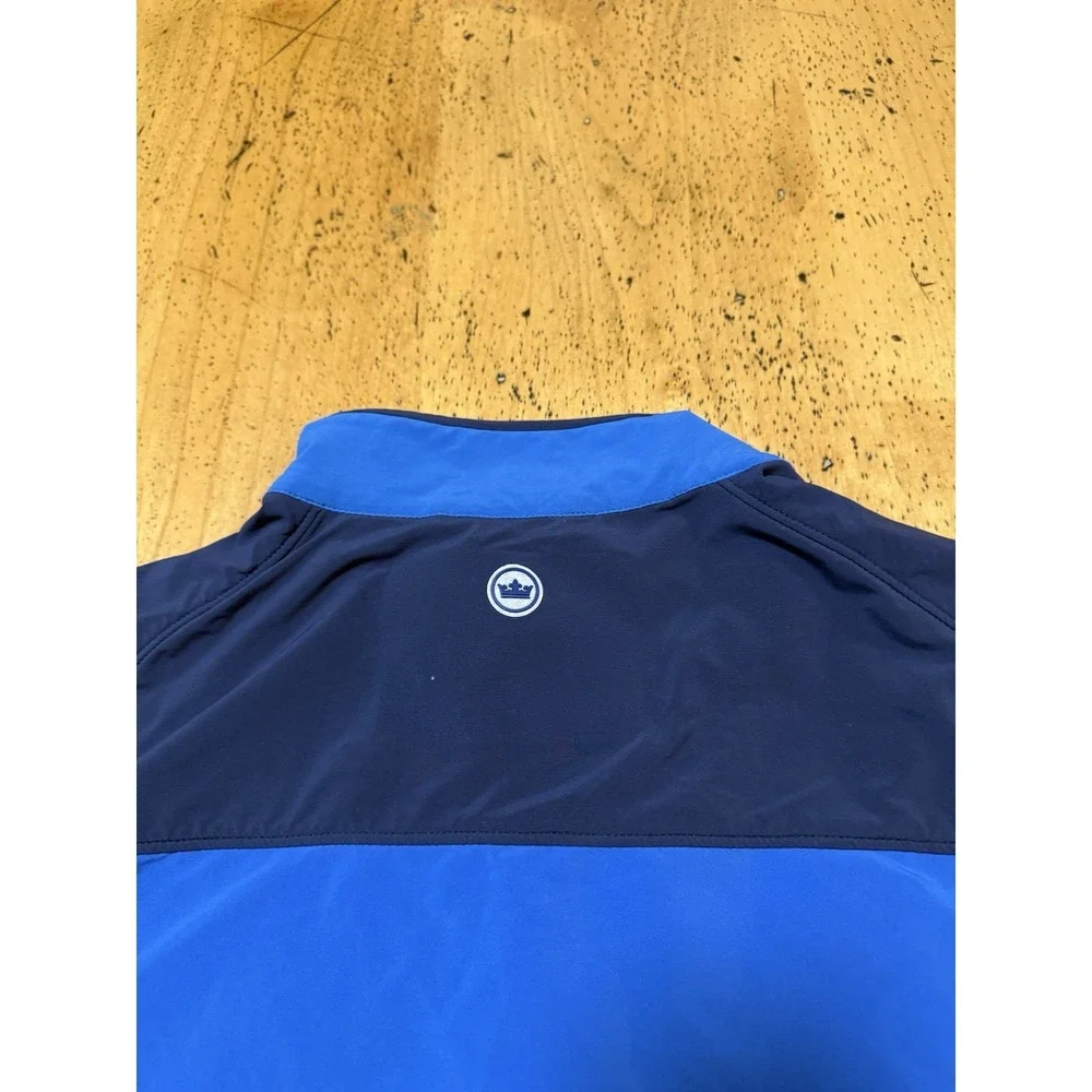 Peter Millar Mens L Blue Lightweight Vest Full Zip GOLF Casual Outerwear